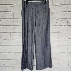 Elevenses Womens Gray Cotton Textured Wide Leg Pants Size 6